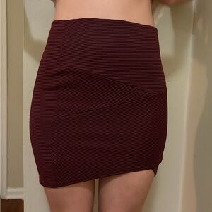 Forever 21 Burgundy Mini Skirt